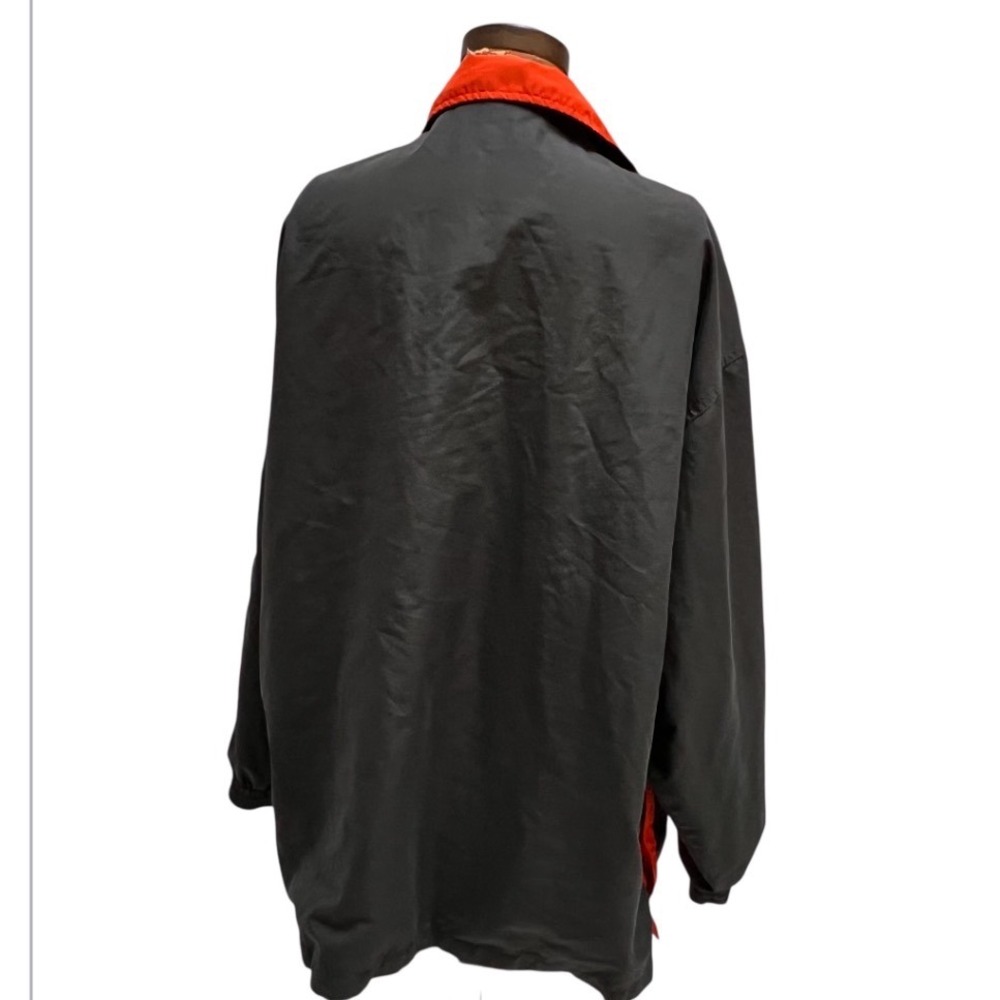 Fila Sport Mens 1XB Windbreaker Jacket Grey Orange Mesh Lined Gorpcore Big Tall - Picture 6 of 17